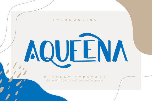 Aqueena Font for Editorial Design and Creative Branding