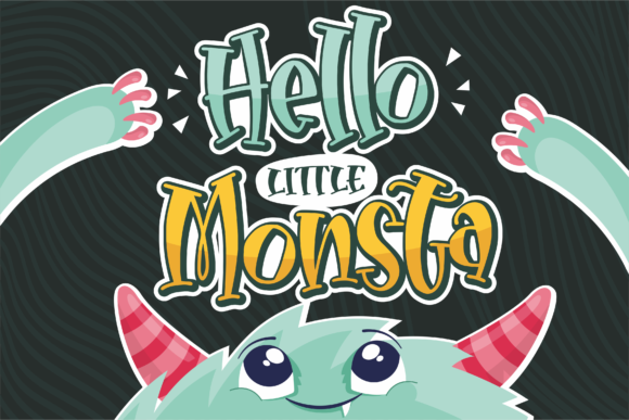 Hello Little Monsta: A Playful Font for Captivating Kids' Themed Designs