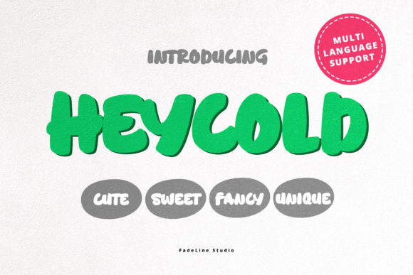 Heycold Font: A Cute Display Typeface for Charming Craft Projects