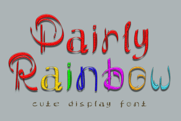 Pairly Rainbow: A Playful Display Font for Creative Makers