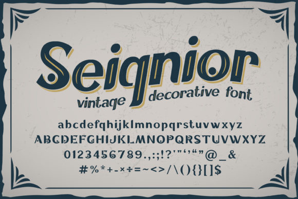 Seignior Font: A Vintage Display Typeface for Bold Web Design