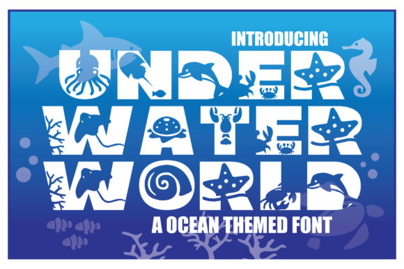 Underwater World Font: A Dazzling Display for Creative Projects