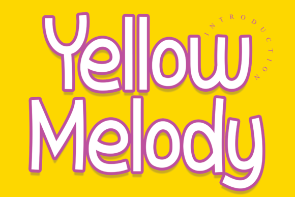 Yellow Melody Font for Creative Branding and Print Design